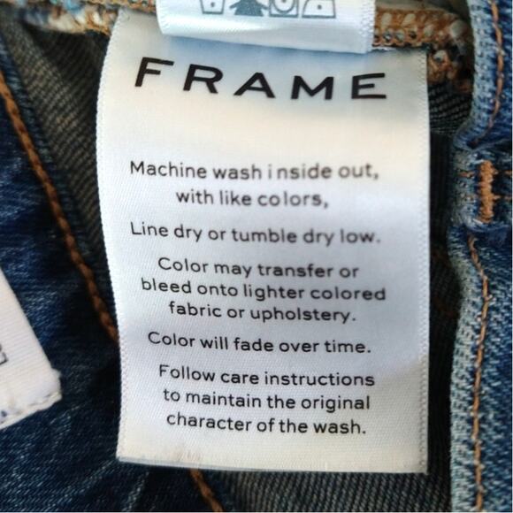 FRAME Le Vintage Bermuda Shorts Raw Hem Sz 27 Summer Casual Vacation - Picture 7 of 15